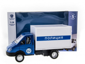 Машина ''АВТОПАНОРАМА'' ГАЗель (полиция) 1/28, в/к 24*14*12 см
