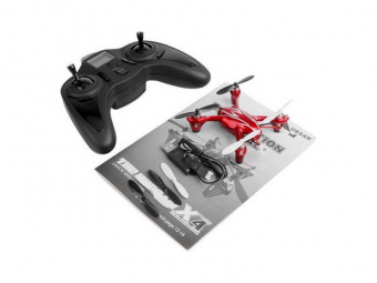 Р/У квадрокоптер Hubsan X4 HD камера 2.4G (красно-серебристый)
