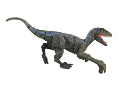 Радиоуправляемый динозавр SUNMIR Велоцираптор (синий), звук, свет