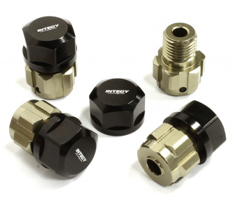Хексы (4шт) выступ +6мм (черные) T-Maxx, 1/10 Revo & Summit