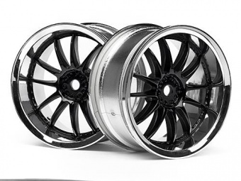 Диски 1/10 - WORK XSA 02C 26mm CHROME/BLACK (вынос 3mm) 2шт