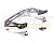 Бабочка передняя (серебро) для Traxxas 1/10 Slash 2WD
