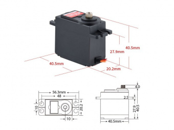 Сервомашинка цифровая JX Servo PDI-5521MG-360 (55.6г/20.32/0.16/6V) стандартная