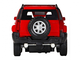 Машина ''АВТОПАНОРАМА'' Hummer H3, красный, 1/32, свет, звук, инерция, в/к 17,5*13,5*9 см