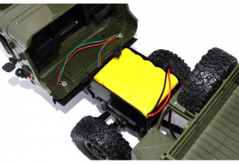 Внедорожник зеленый 1/16 4WD электро - Offroad Truck (зеленый корпус военный грузовик) набор для сборки