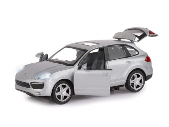 Машина ''АВТОПАНОРАМА'' Porsche Cayenne S, серебряный, 1/32, свет, звук, инерция, в/к 17,5*13,5*9 см