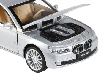 Машина ''АВТОПАНОРАМА'' BMW 760LI , серебряный, 1/34, свет, звук, инерция, в/к 17,5*13,5*9 см