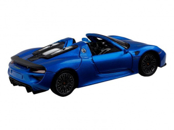 Машина АВТОПАНОРАМА Porsche 918 Spyder, 1/24, синий,  свет, звук, в/к 24,5х12,5х10,5 см