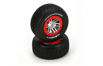 Покрышка и колёсный диск перед/зад SpeedTreads Konekt SC, Traxxas Slash (2шт.) (красные)