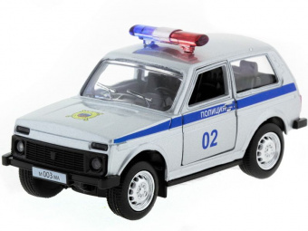 Машина ''АВТОПАНОРАМА'' инерц. ВАЗ 2121 1/50, в/к 12*7*5,5 см, серебристая