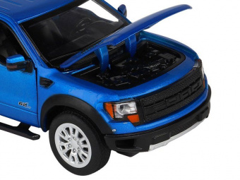Машина ''АВТОПАНОРАМА'' Ford F-150 SVT Raptor, синий, 1/34, свет, звук, инерция, в/к 20*10*11 см