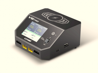 Универсальное зарядное устройство G.T.Power V6PRO Dual Power 7-30/220В, 16Aх2, USB, Wireless 7.5W