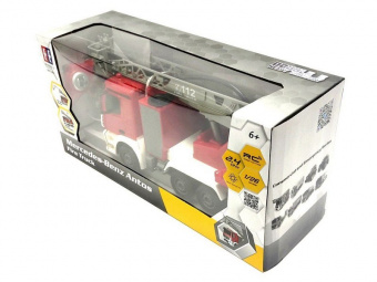 Радиоуправляемая пожарная машина Double Eagle Mercedes-Benz ANTOS 1/26 2.4G брызгает водой RTR