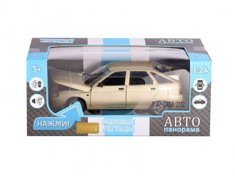 Машина ''АВТОПАНОРАМА'' ВАЗ 2112, золотой, 1/22, инерция, в/к 24,5*12,5*10,5 см