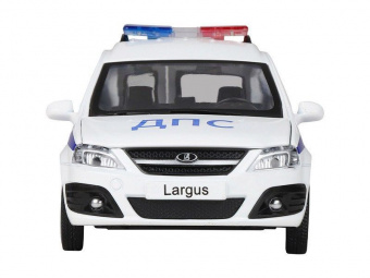 Машина ''АВТОПАНОРАМА'' LADA LARGUS Полиция, 1/24, свет, звук, инерция, в/к 24,5*12,5*10,5 см