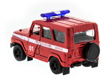 Машина ''АВТОПАНОРАМА'' инерц. УАЗ-469 (пожарная) 1/50, в/к 12*7*5,5 см