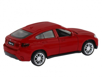 Машина АВТОПАНОРАМА BMW X6, красный, 1/43, инерция, в/к 17,5*12,5*6,5 см