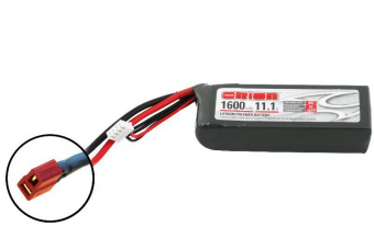 Li-Po 11,1В(3S) 1600mah 50C SoftCase Deans plug