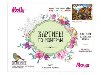 Картина по номерам 40х50 Течение времени (28 цветов)