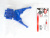 Пластина крепления осей рычагов передней подвески для Remo Hobby 1/8, тюнинг, синяя