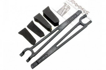 Hold downs, battery, left & right (2)/ foam spacers (4) (allows for installation of taller, mult