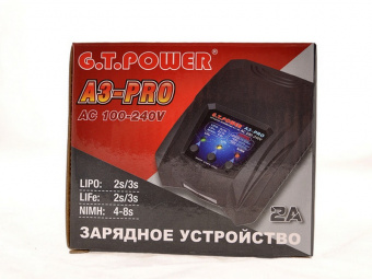 Универсальное З/У G.T.Power LiPo/NiMh (220В/2A/2-3S) T-plug/TRX/Tamiya/Mini Tamiya/XT60