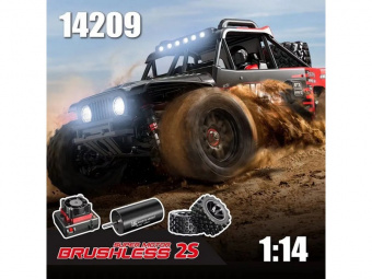 Радиоуправляемый монстр MJX Hyper Go 14209 Brushless 4WD 2.4G LED 1/14 RTR