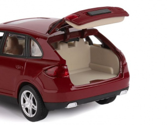 Машина ''АВТОПАНОРАМА'' Porsche Cayenne S, бордовый, 1/24, в/к 24,5*12,5*10,5 см