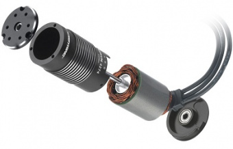 Бесколлекторный бессенсорный мотор EZRUN SL 4274 / 2200KV BLACK V1 для Short Course и монстров масшт