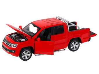 Машина ''АВТОПАНОРАМА'' Volkswagen Amarok, красный, 1/30, свет, звук, инерция, в/к 20*10*11 см