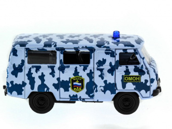 Машина ''АВТОПАНОРАМА'' инерц. УАЗ-452 (ОМОН) 1/50, в/к 12*7*5,5 см