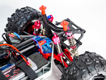 Радиоуправляемый монстр Remo Hobby Dinosaurs Master Brushless UPGRADE PLUS (красный) 4WD 2.4G 1/8 RTR