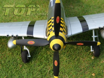Радиоуправляемый самолет Top RC P-51D желтый 750мм 2.4G 4-ch LiPo RTF