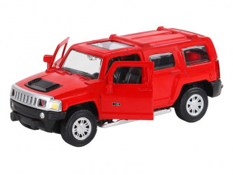 Машина АВТОПАНОРАМА Hummer H3, красный, 1/43, инерция, в/к 17,5*12,5*6,5 см