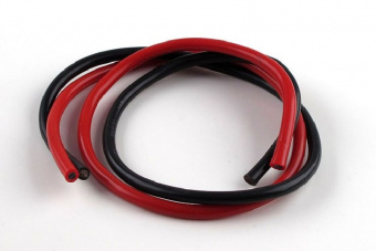 Медные провода в силиконовой оболочке Silicone Wire 10AWG black/red