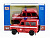 Машина ''АВТОПАНОРАМА'' инерц. УАЗ-469 (пожарная) 1/50, в/к 12*7*5,5 см