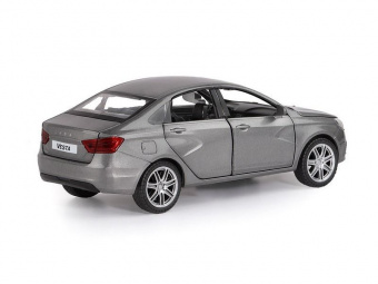 Машина ''АВТОПАНОРАМА'' LADA VESTA седан, 1/24,  серый, свет. звук. эффекты, в/к 24,5x12,5x10,5 см