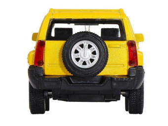 Машина ''АВТОПАНОРАМА'' Hummer H3, желтый, 1/43, инерция, в/к 17,5*12,5*6,5 см