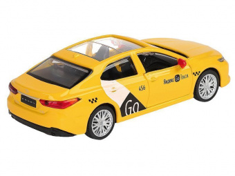 Машина АВТОПАНОРАМА Яндекс GO Toyota Camry, 1/43, желтый, инерция, откр. двери, 17,5*12,5*6,5 см