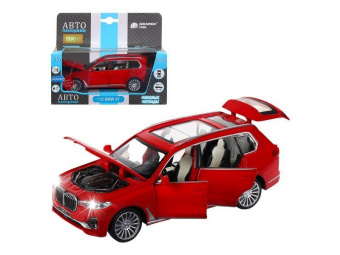 Машина ''АВТОПАНОРАМА'' BMW X7, красный, 1/32, свет, звук, инерция, в/к 17,5*13,5*9 см