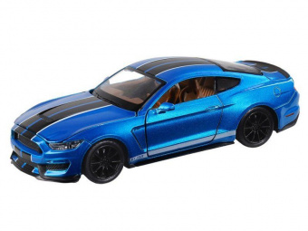 Машина АВТОПАНОРАМА Ford Shelby GT350, синий, 1/32, свет, звук, инерция, в/к 17,5*13,5*9 см