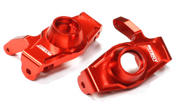 Кулаки поворотные (крас) для HPI Savage X 4.6 2011, Flux & Savage XL T6721RED