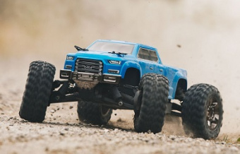 Монстр 1:10 ARRMA Big Rock Crew Cab 3S Brushless 4WD RTR (синий)