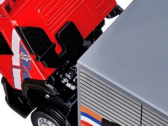 Машина ''АВТОПАНОРАМА'' Volvo, красный, 1/50, свет, звук, в/к 28*14*10 см