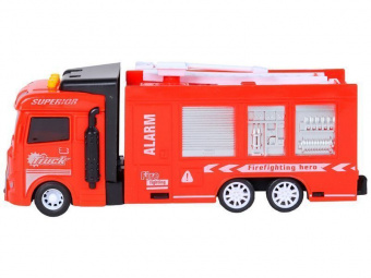Машина AUTODRIVE Пожарная машина фрикционная, свет, звук, в/к 23,5*7*11 см