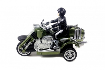Радиоуправляемый мотоцикл Moto Super Momentum (30 см, 1/10, свет фар) Зеленый