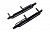 Пороги для Axial Jeep JT Gladiator SCX10 III (чёрные)