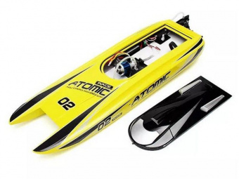 Радиоуправляемый катамаран Volantex RC 792-4 ATOMIC 700 желтый Brushless 2.4G LiPo RTR