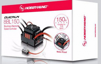 Влагозащищенный бесколлекторный регулятор QuicRun-WP-8BL150 v2 для масштаба 1:8/1:5