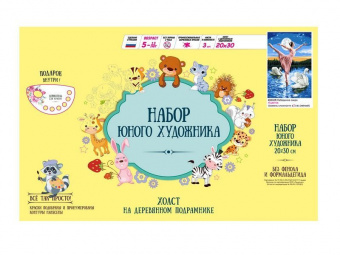 Набор юного художника 20х30 Лебединое озеро (17 цветов)